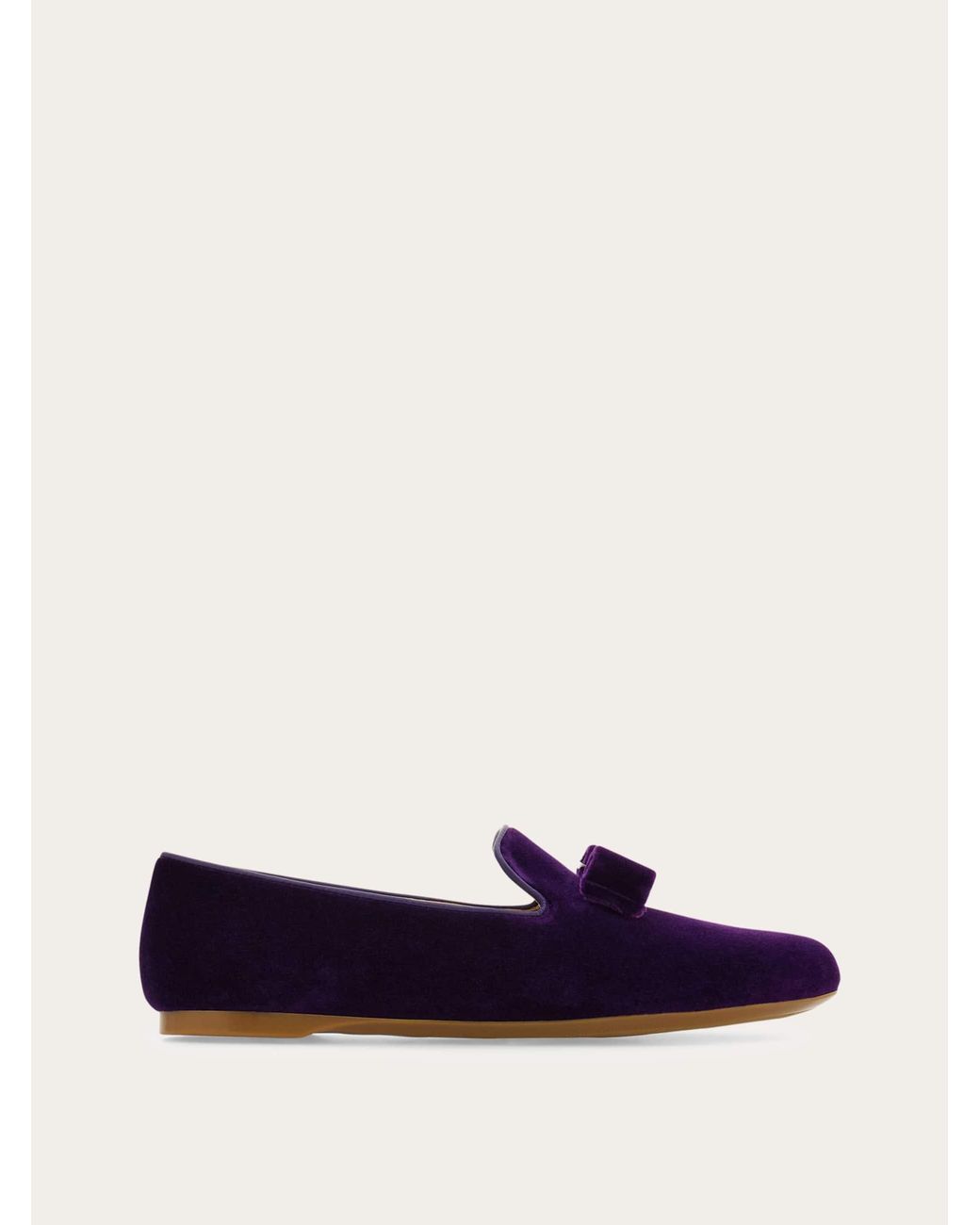Ferragamo Purple Vara Bow Loafer