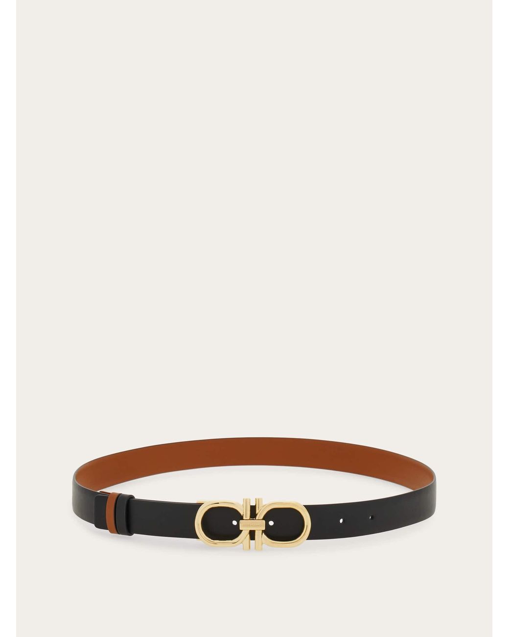 Ferragamo White Reversible And Adjustable Gancini Belt