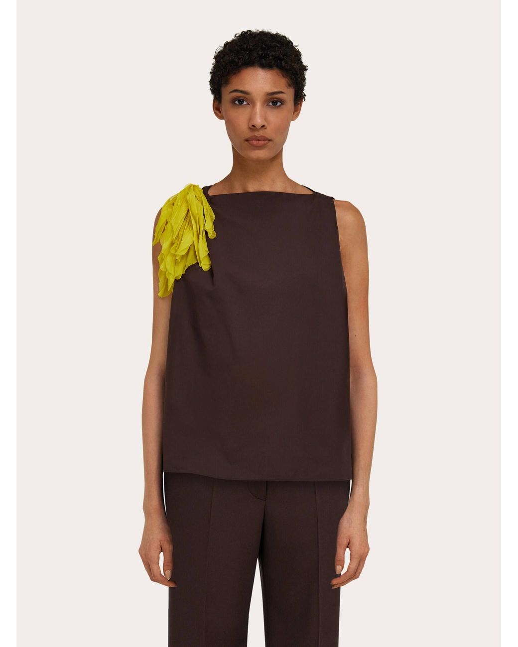 Ferragamo Black Sleeveless Top