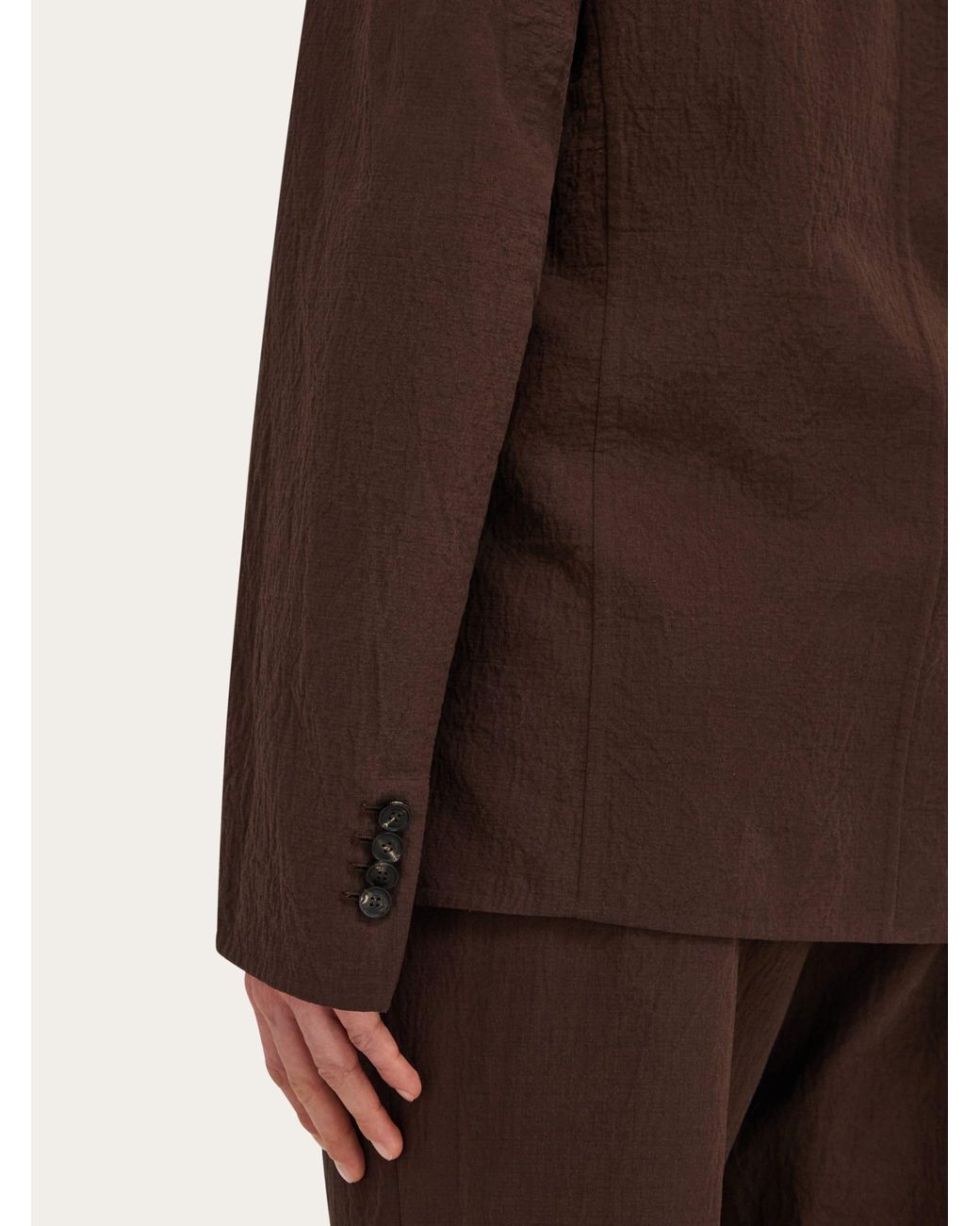 Ferragamo Brown Single Breasted Blazer for men
