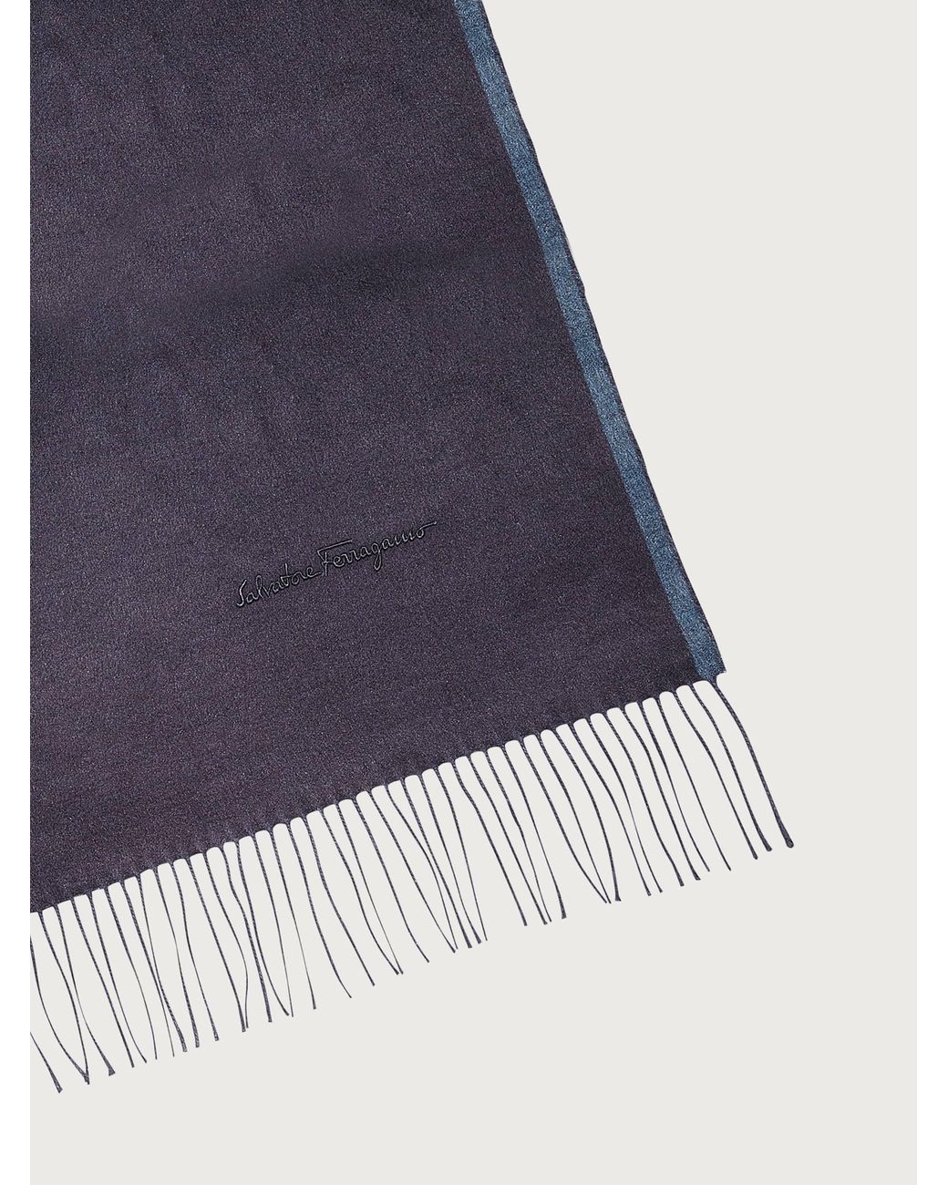 Ferragamo Blue Doubler Silk Scarf - 525501 for men