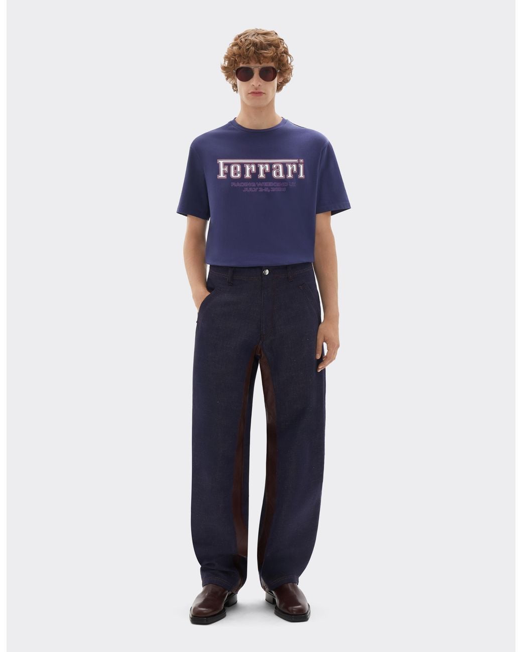 Ferrari Blue T-Shirt For The 2026 Silverstone Grand Prix for men