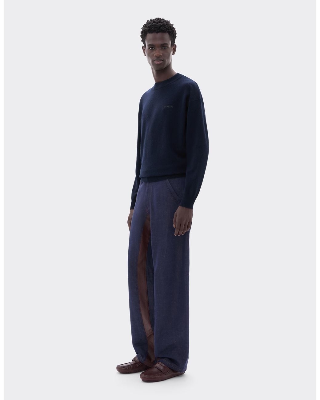 Ferrari Blue Wool And Cashmere Crew-Neck Jumper for men