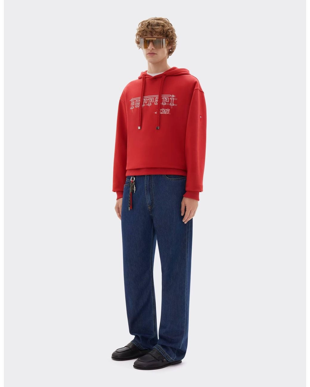 Ferrari Red Cotton Sweatshirt For The 2026 Monaco Grand Prix for men