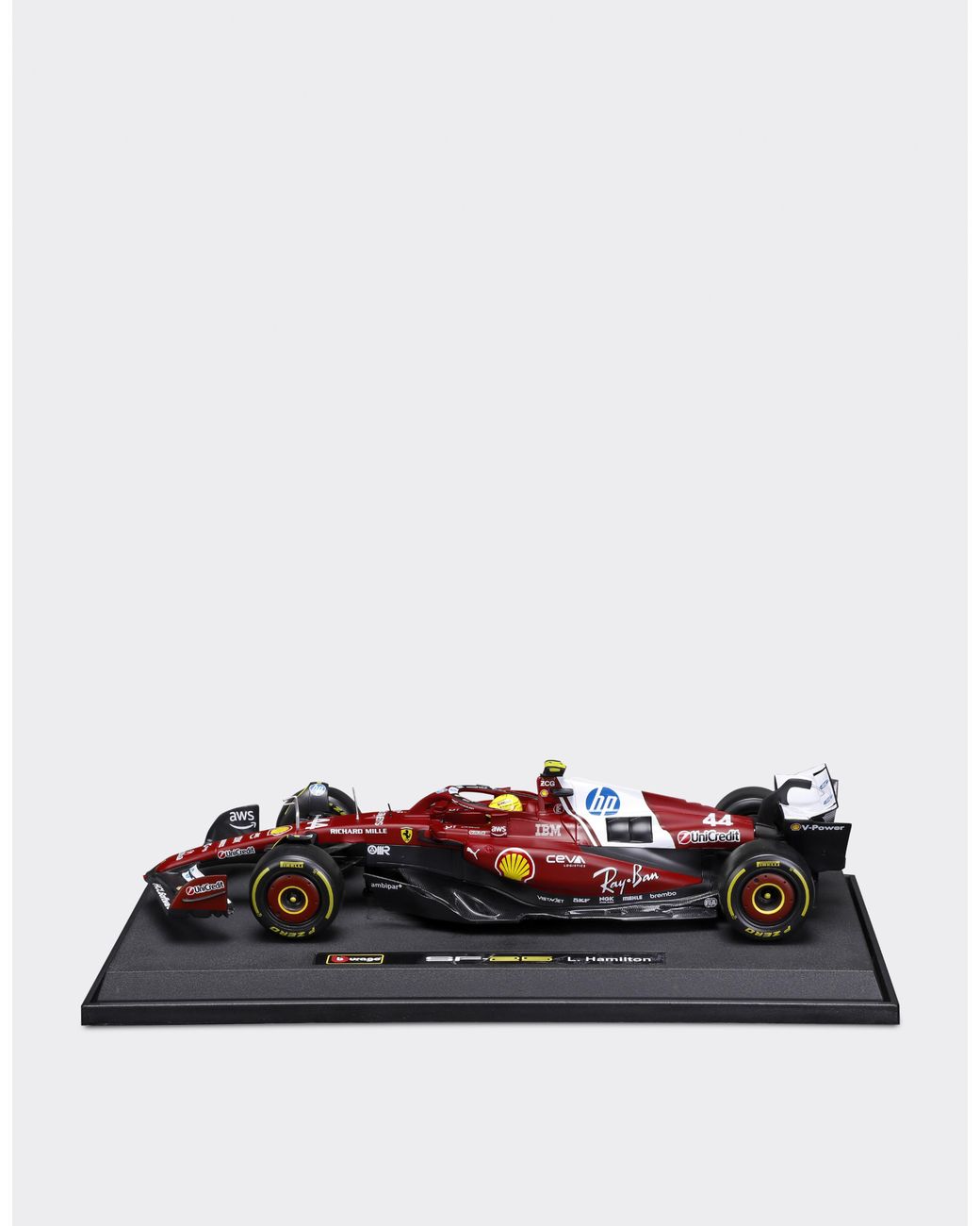 Ferrari White 1:18 Scale Sf-25 Hamilton Model