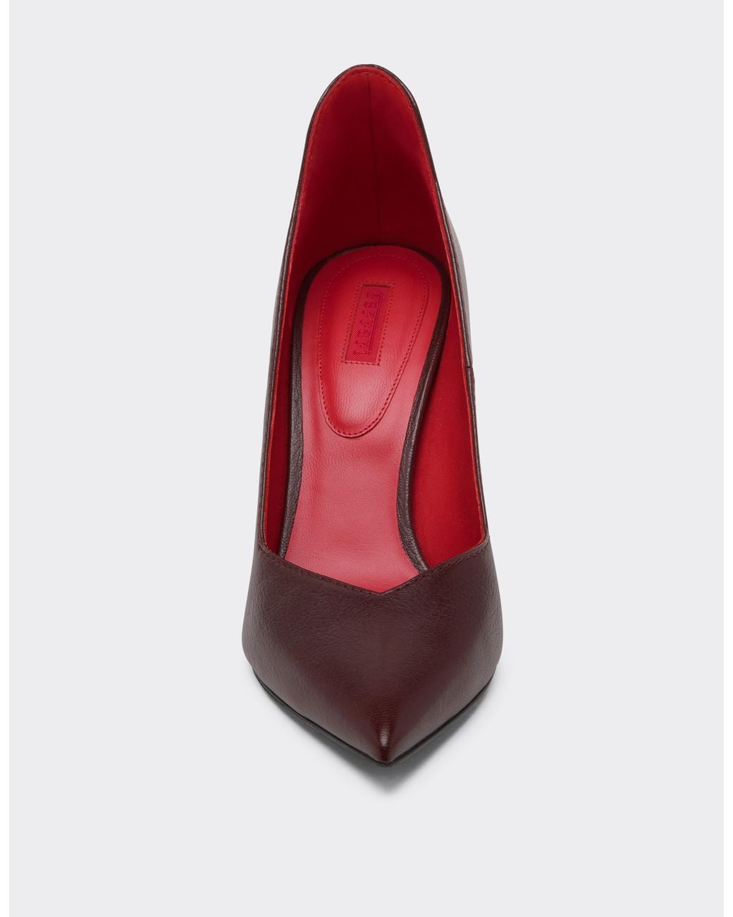 Ferrari Purple Leather Pumps With Heel