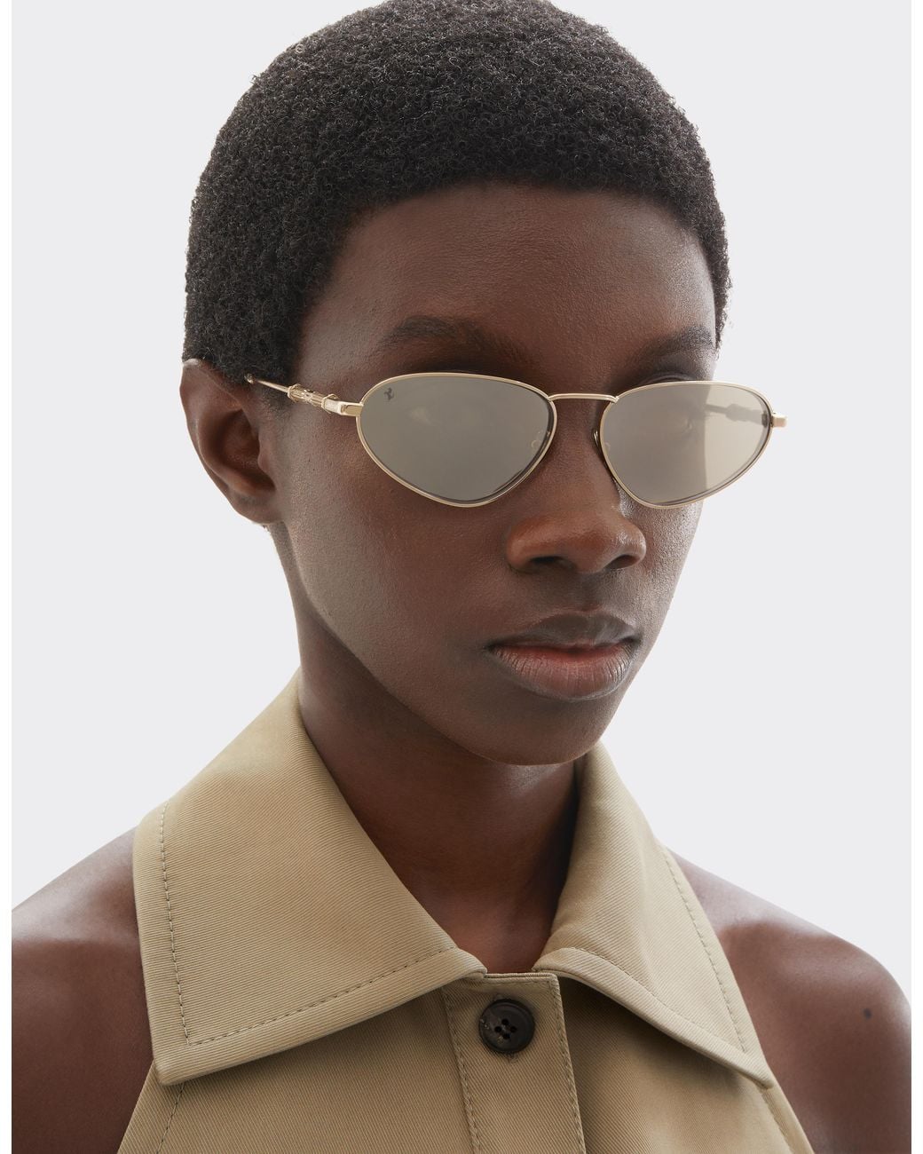 Ferrari Multicolor Coloured Metal Sunglasses With Lenses With A Mirror Finish