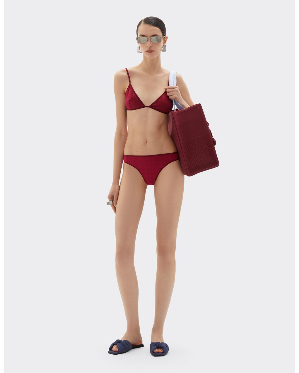 Ferrari Red Bikini Bottoms With Prancing Horse Motif