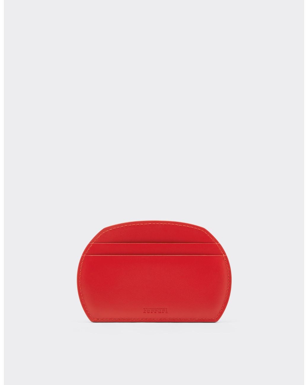 Ferrari Red The Dino Leather Card Holder