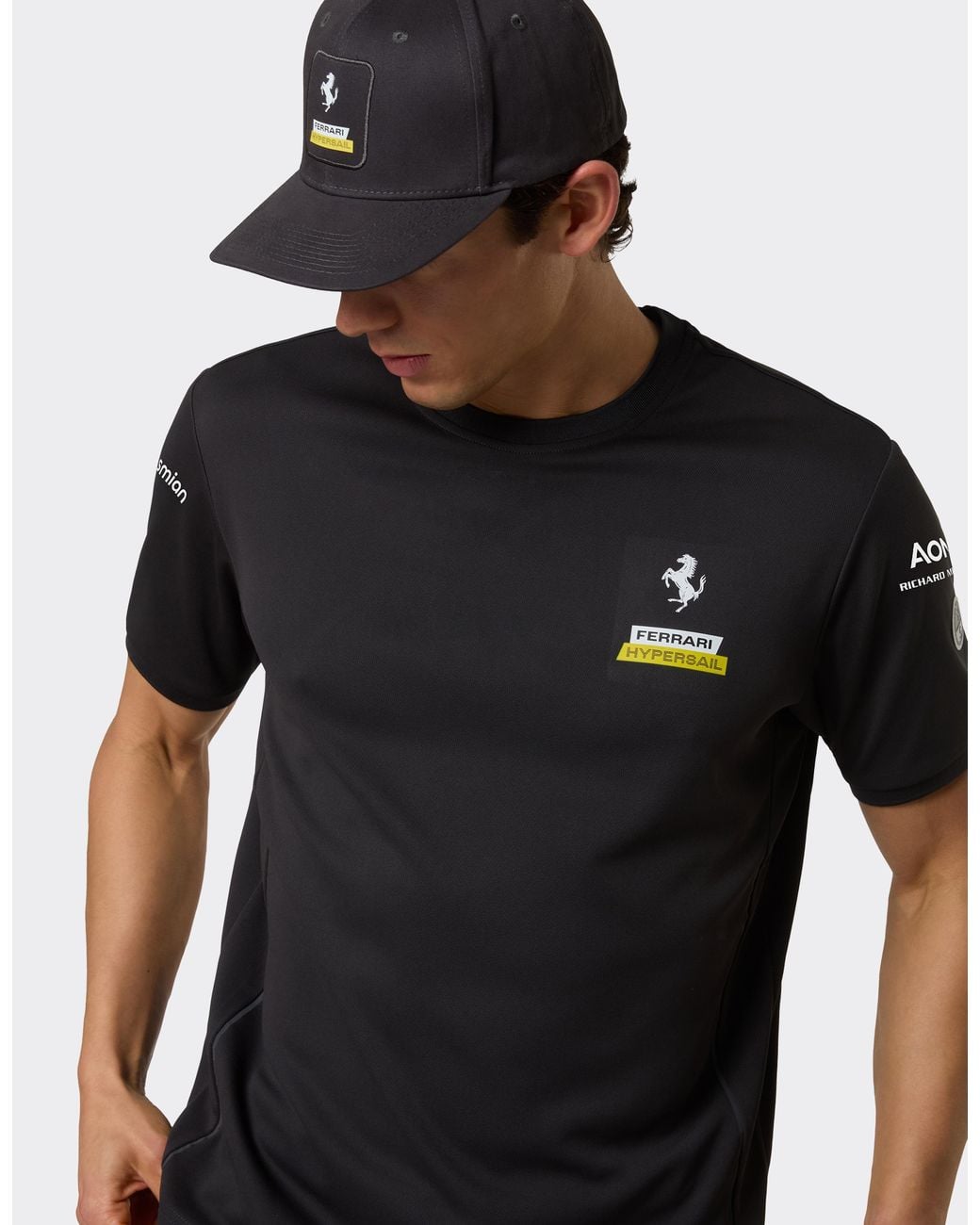Ferrari Black Hypersail Coolmax T-Shirt for men