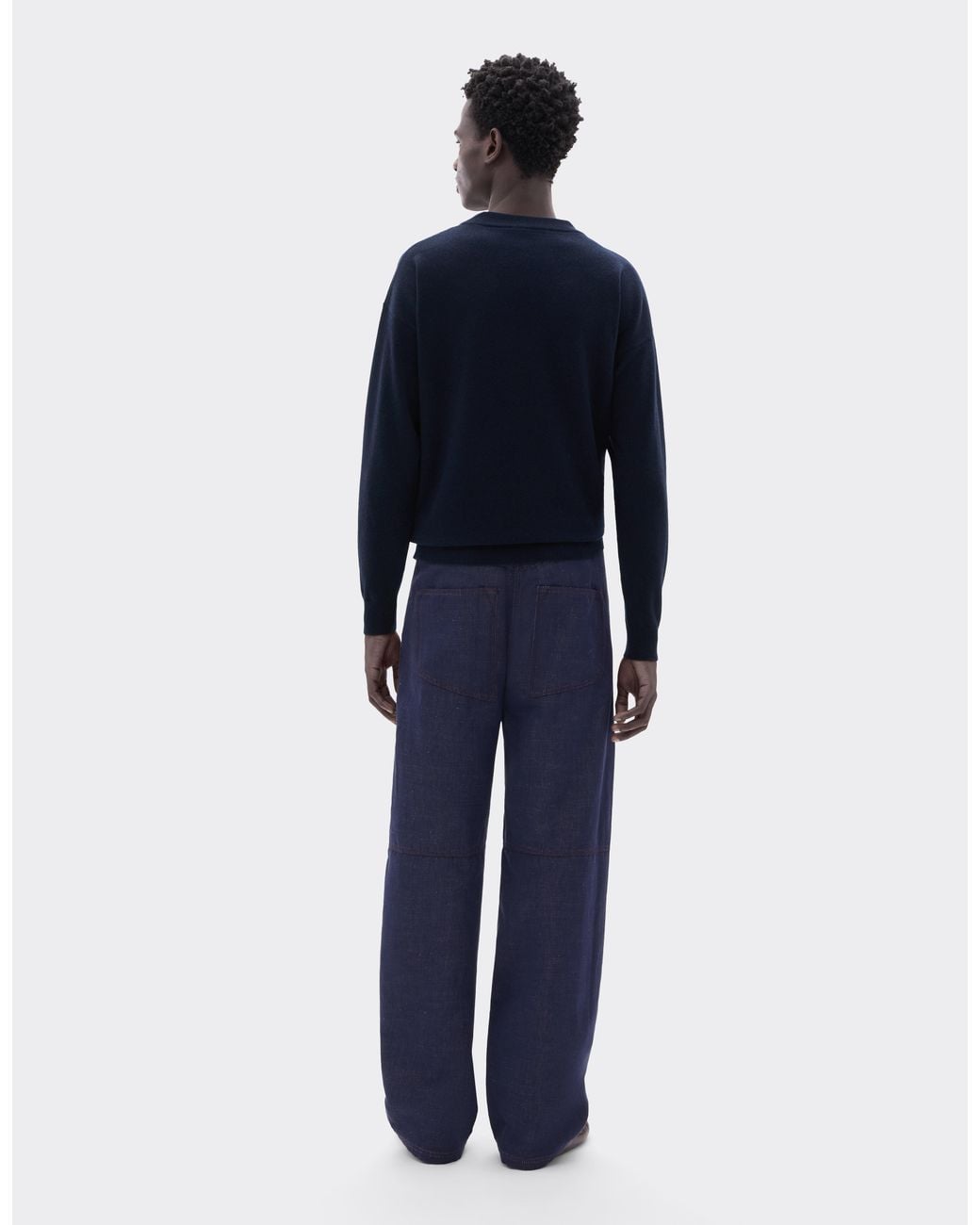 Ferrari Blue Wool And Cashmere Crew-Neck Jumper for men