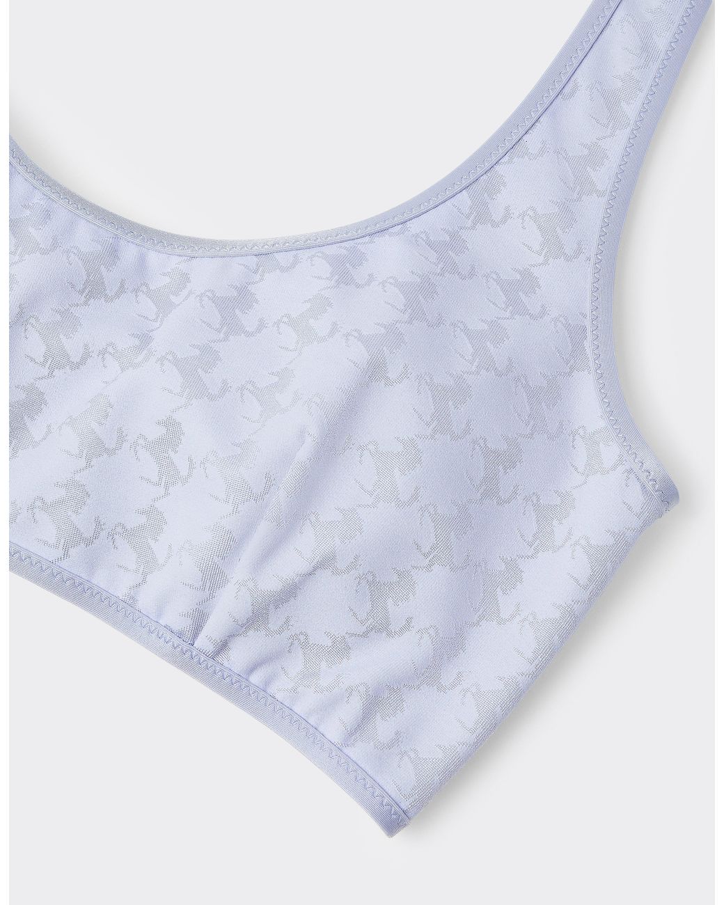 Ferrari Blue Bikini Top With Prancing Horse Motif