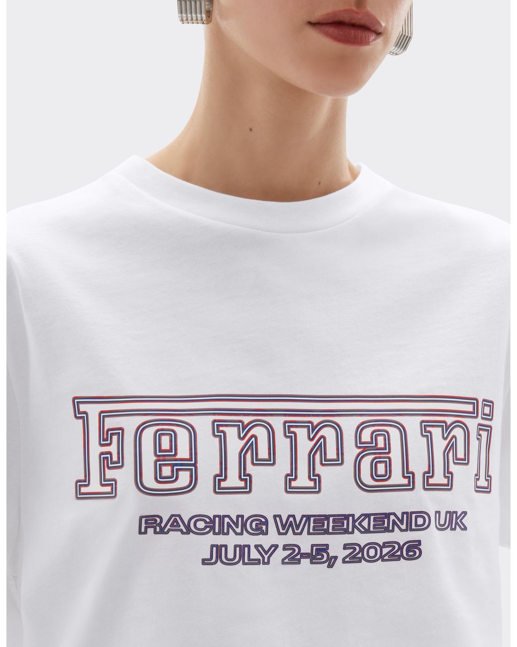 Ferrari White T-Shirt For The 2026 Silverstone Grand Prix