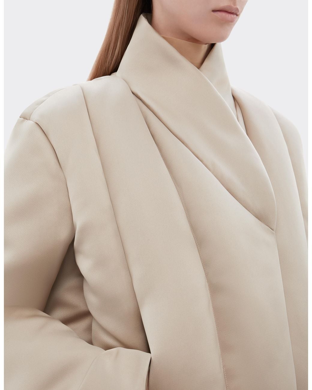 Ferrari White Padded Duchesse Satin Blouson
