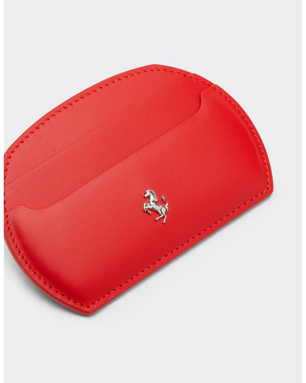 Ferrari Red The Dino Leather Card Holder