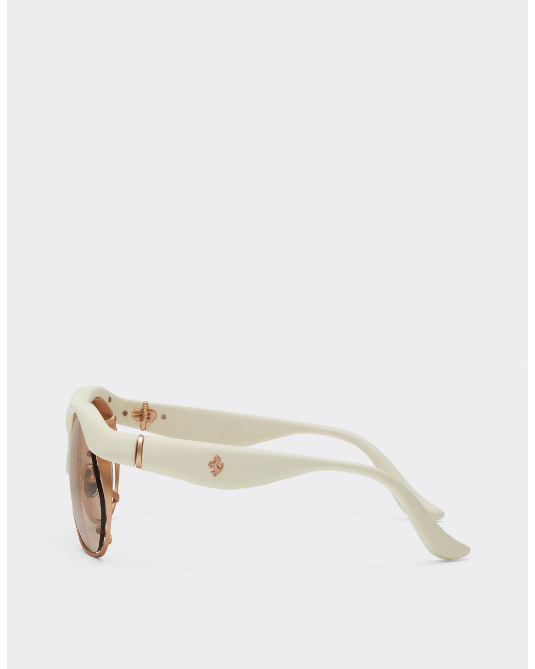 Ferrari Natural Injection-Moulded, Metal And Leather Sunglasses With Lenses