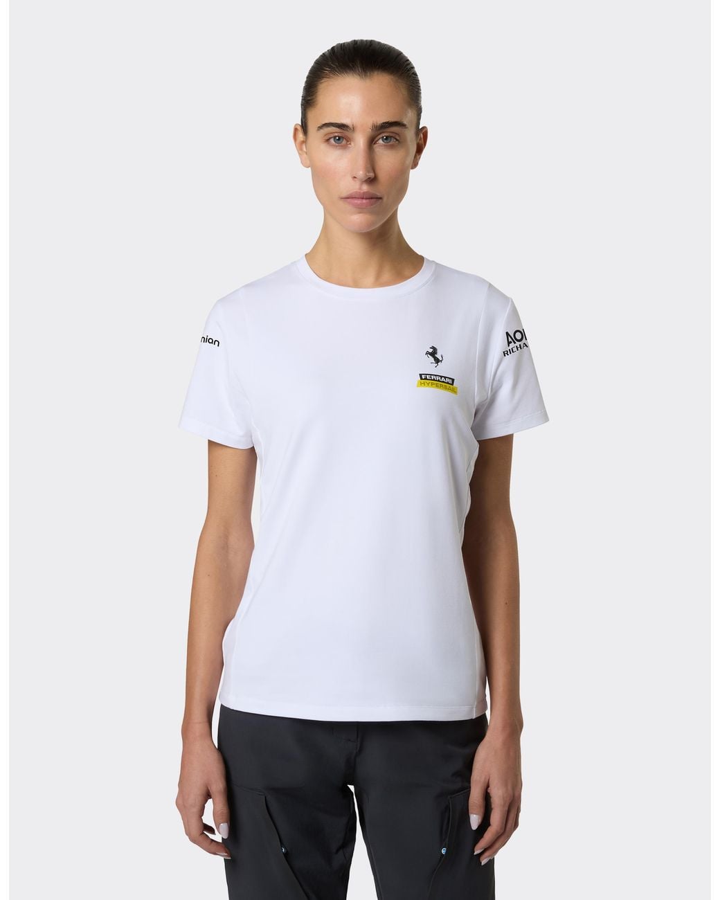 Ferrari White Hypersail Tech Jersey T-Shirt