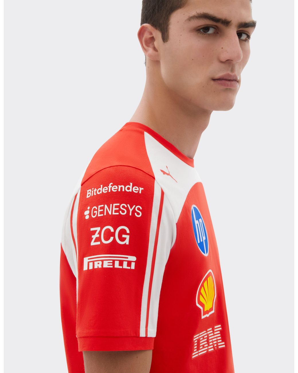 Camiseta Replica 2026 Puma Para Scuderia Hp Ferrari de color Red