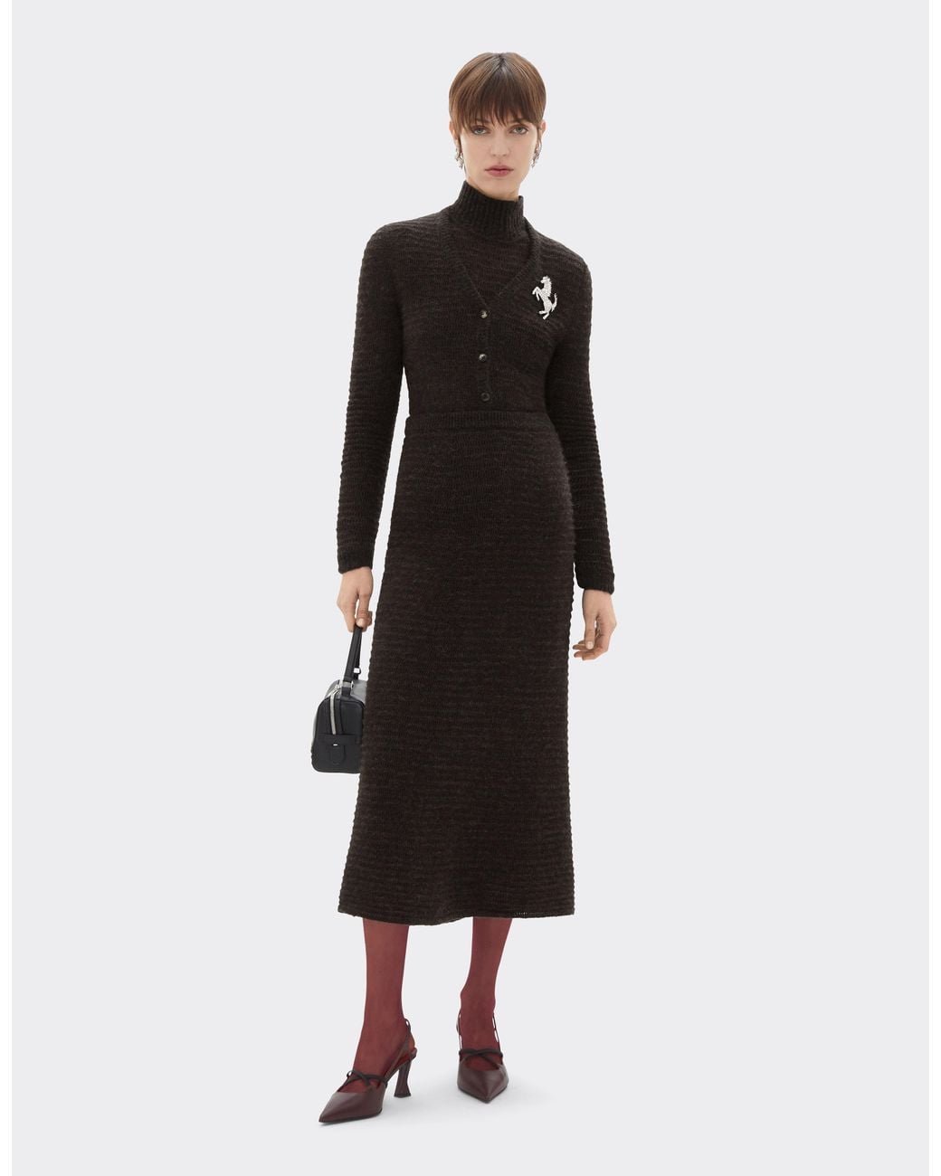Ferrari Black Midi Skirt