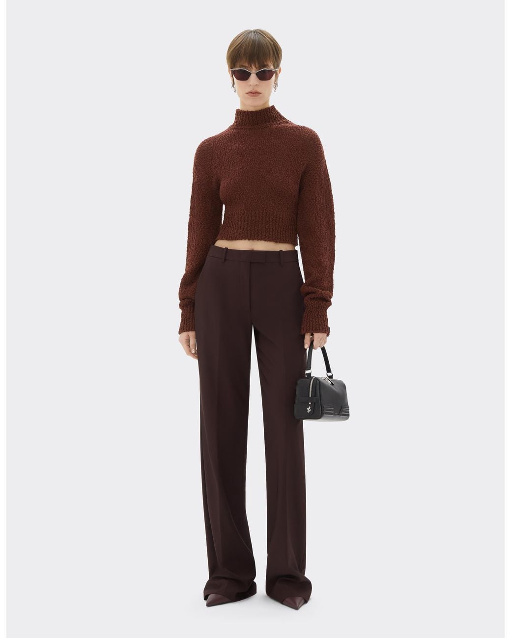 Ferrari Brown Q-Cycle Tropical Wool Trousers