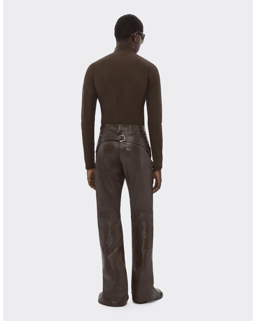 Ferrari Black Semi-Transparent Tulle Turtleneck for men