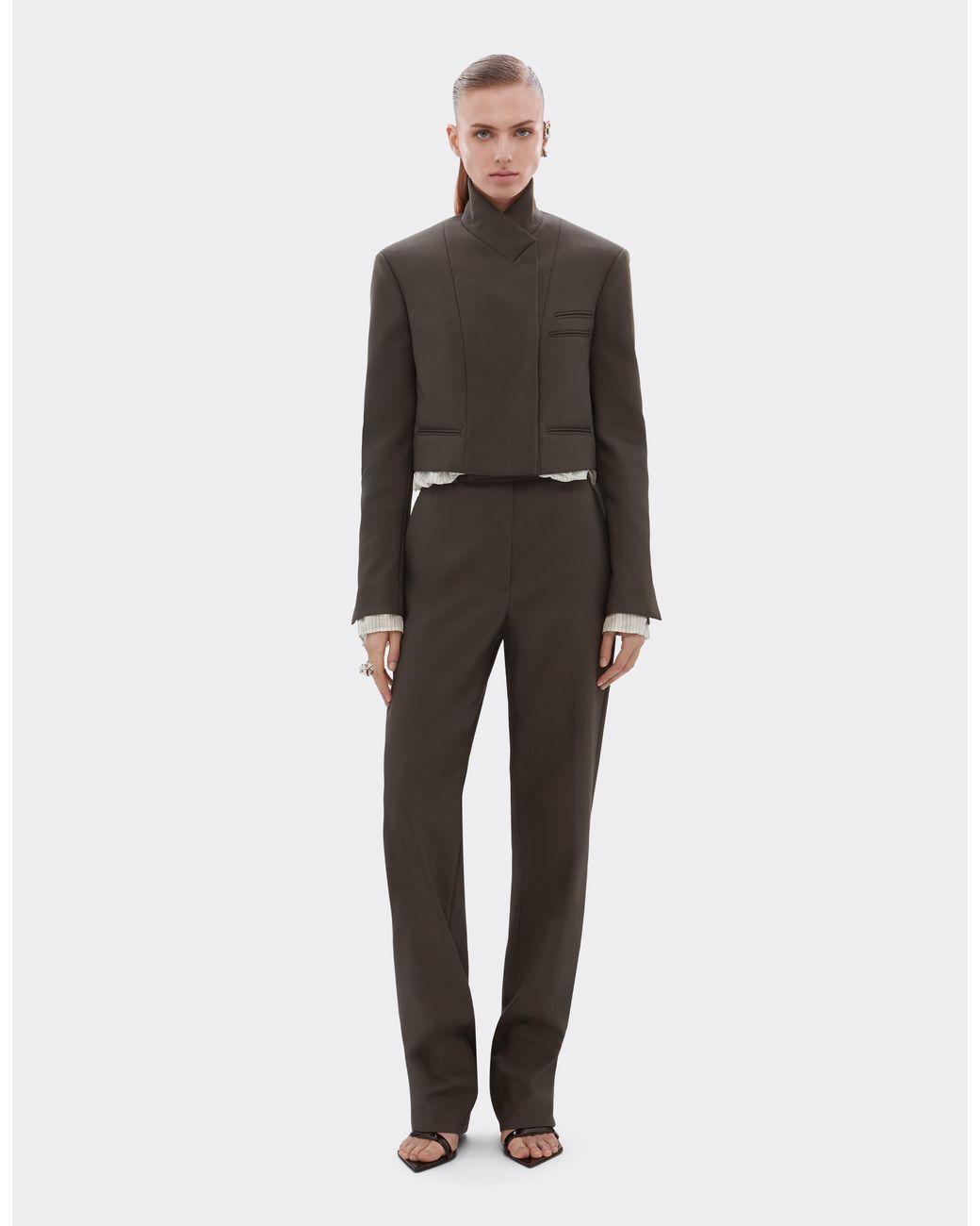 Ferrari Brown Straight-Leg Trousers