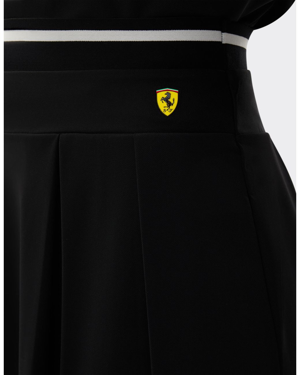 Ferrari Black Technical Piqué Mini Skirt