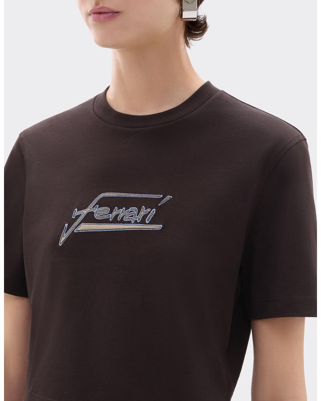 Ferrari Multicolor Crop-Top T-Shirt