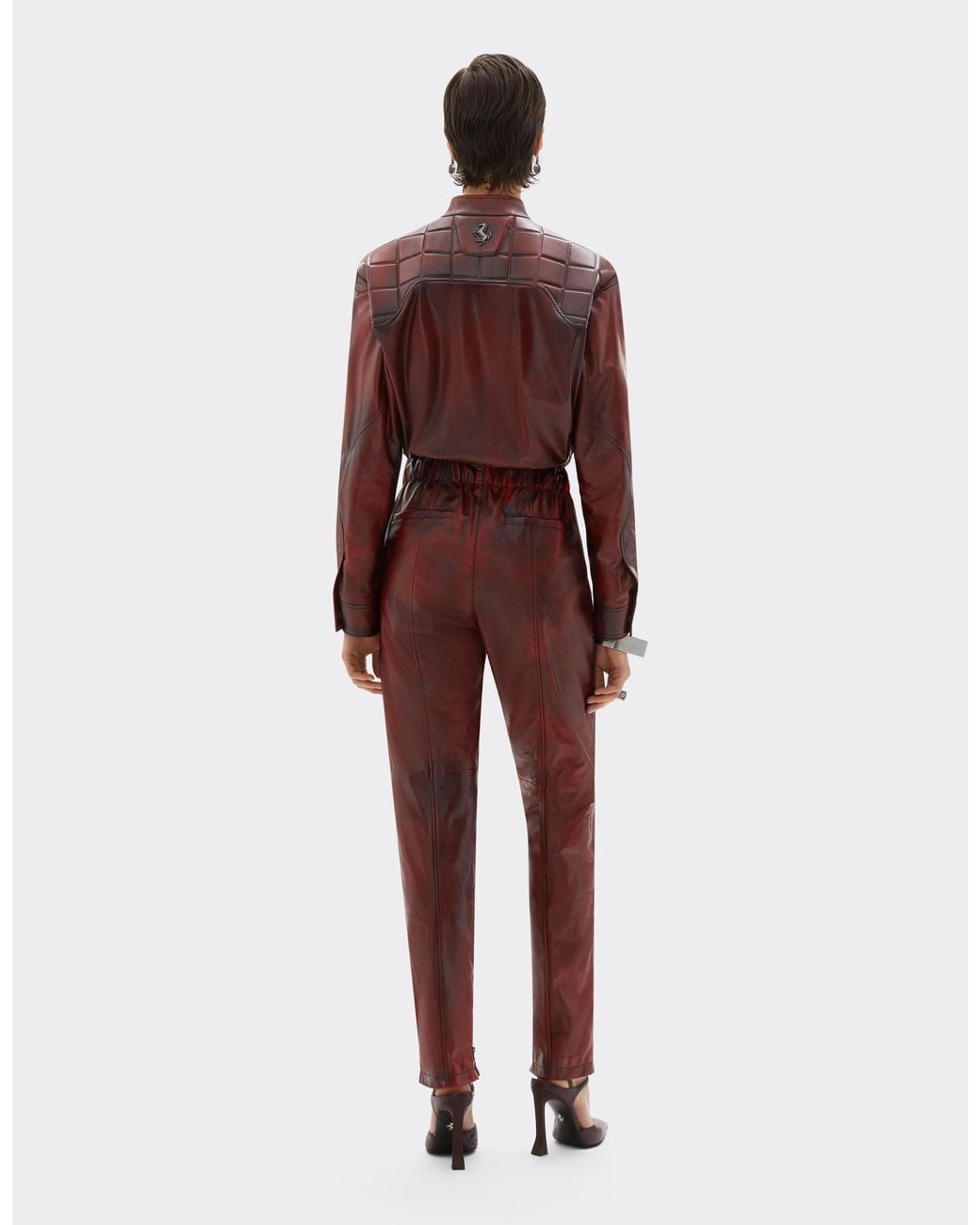 Ferrari Red Reconditioned By Leather Tracksuit For The 2026 Silverstone Grand Prix