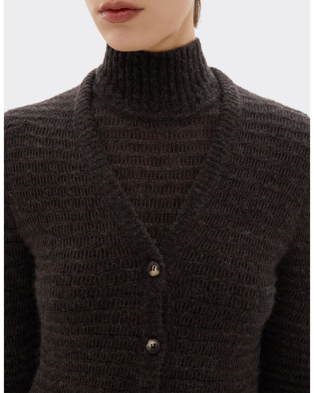 Ferrari Black V-Neck Cardigan