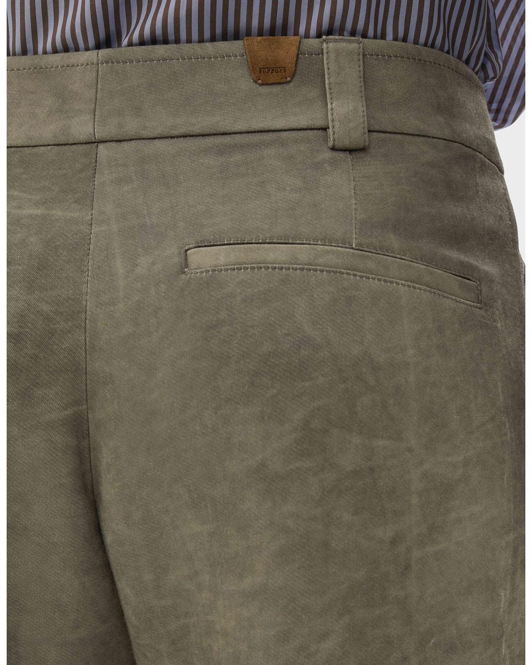 Ferrari Viscose Cady Trousers With Washed Effect in Gray for Men | Lyst
