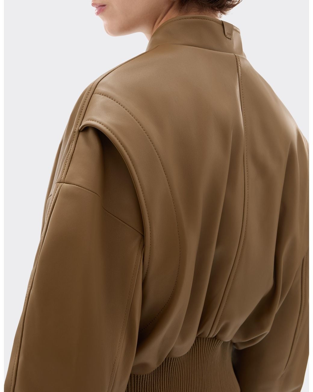 Ferrari Natural Cropped Nappa Bomber Jacket