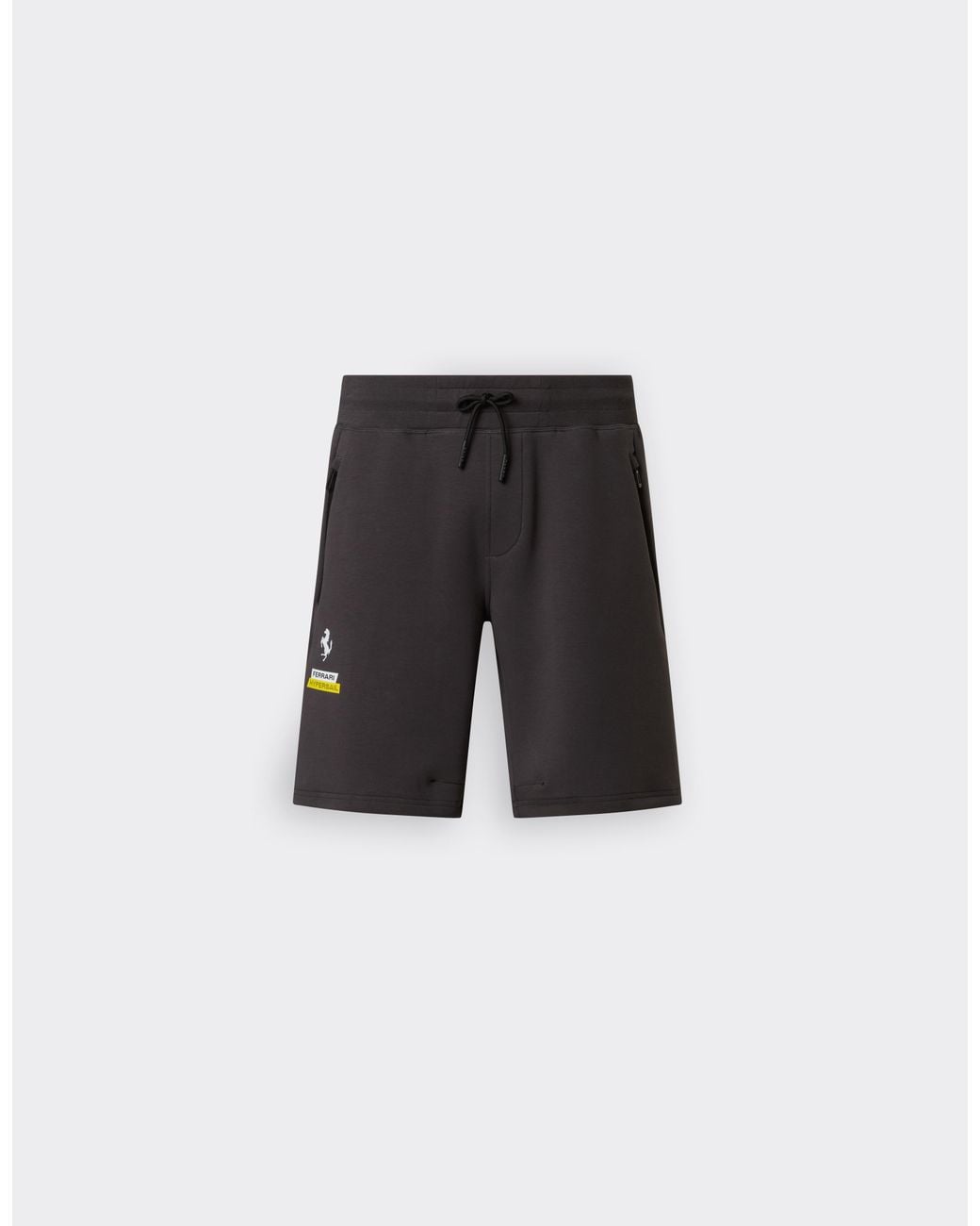 Ferrari Black Hypersail Scuba Bermuda Shorts for men