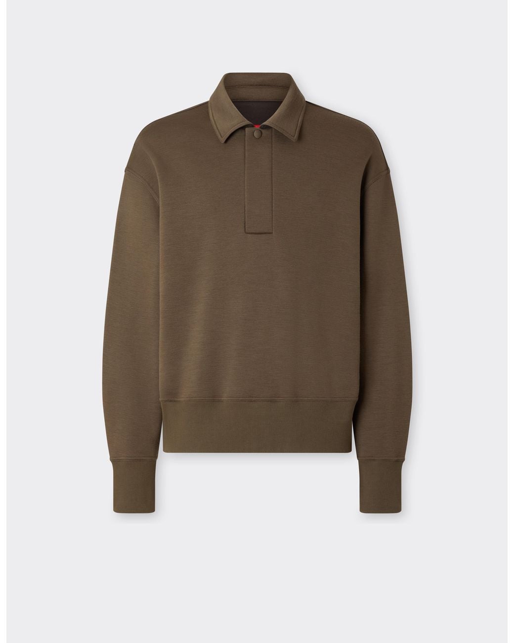 Ferrari Brown Wool And Cotton Polo Shirt for men