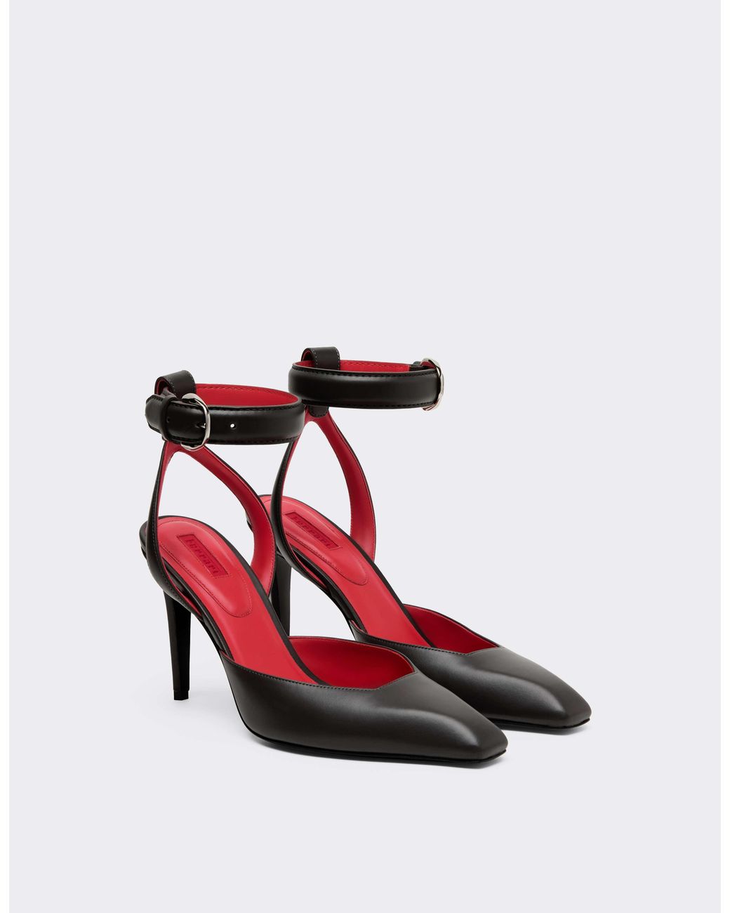 Ferrari White Leather Heeled Sandal