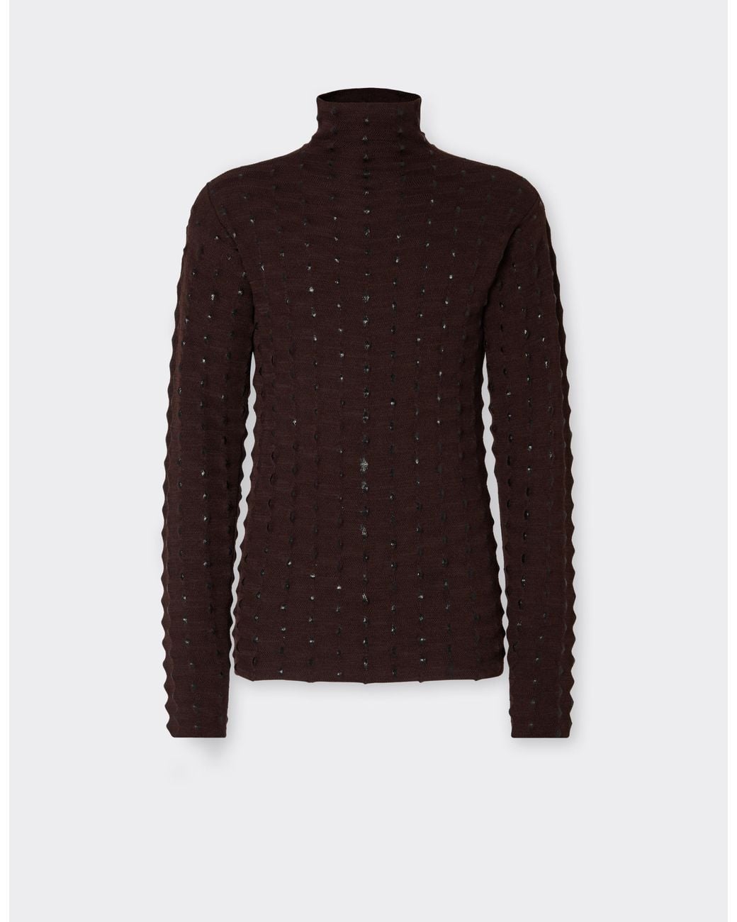 Ferrari Brown Wool And Cotton Turtleneck for men