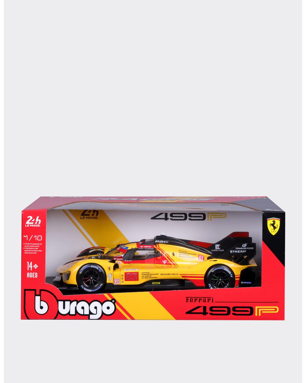 Ferrari Orange 1:18 Scale 499P Lmh #83 Model