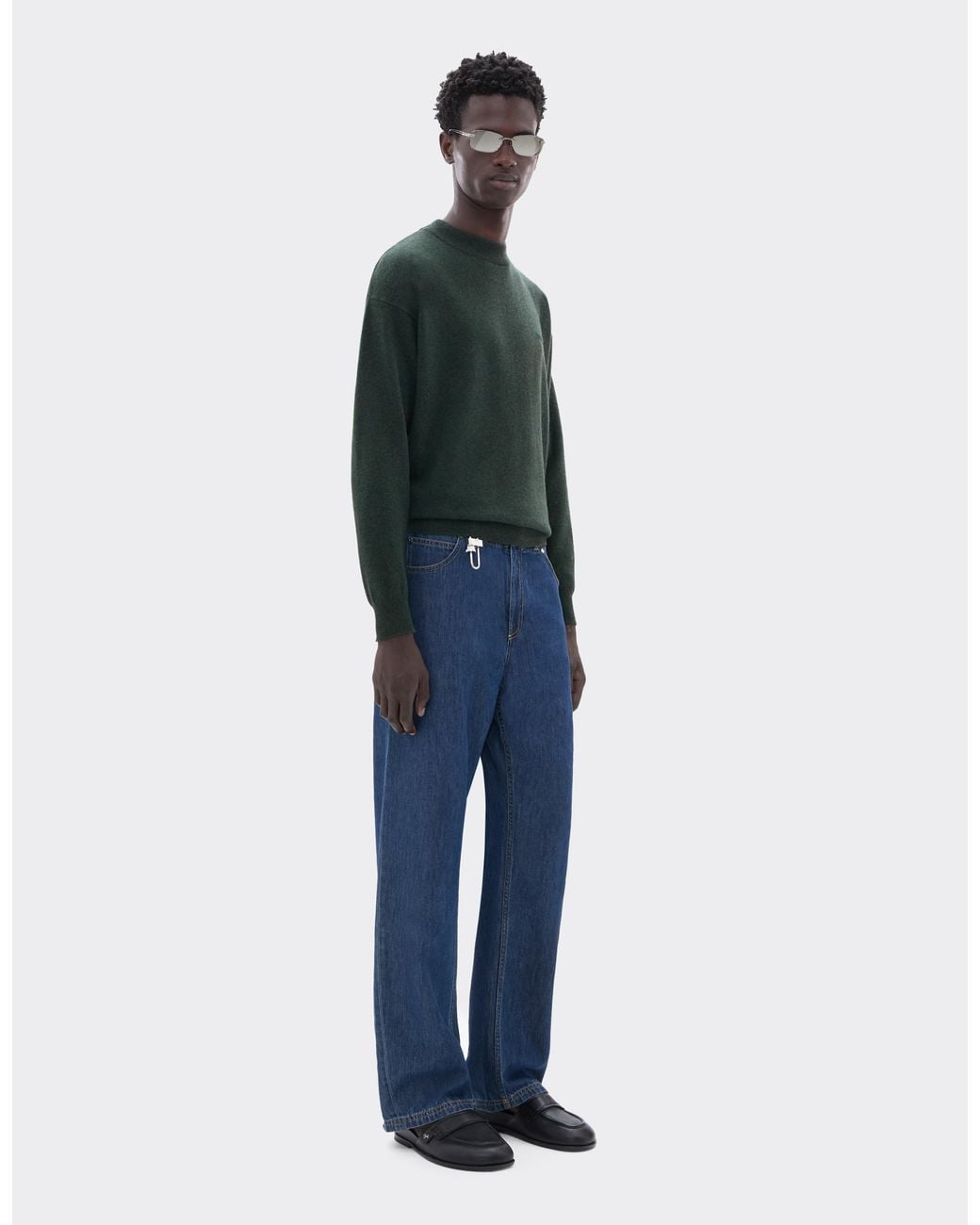 Ferrari Green Wool And Cashmere Crew-Neck Jumper for men