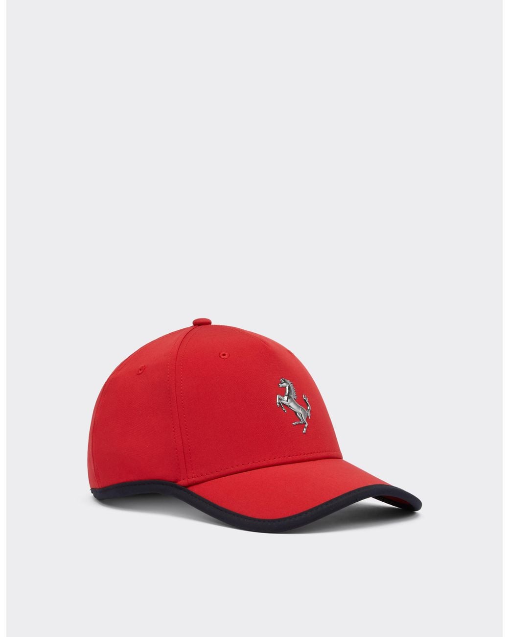 Ferrari Red Baseball Cap With Prancing Horse Detail