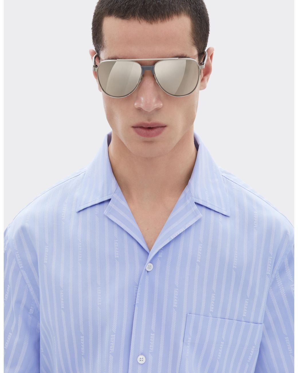 Camicia di Ferrari in Blue da Uomo