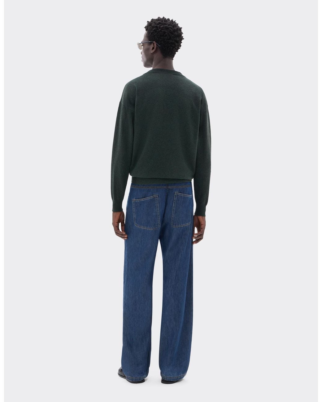 Ferrari Green Wool And Cashmere Crew-Neck Jumper for men