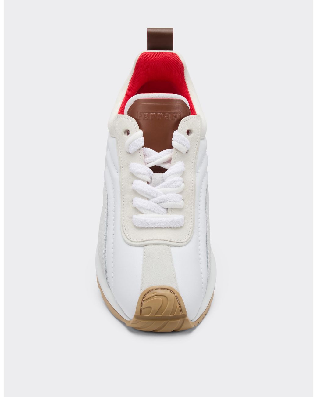 Ferrari White Leather And Suede Running Sneakers