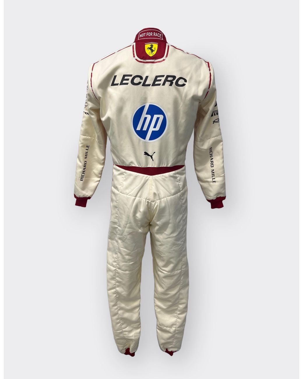 Ferrari White Leclerc Replica Racing Suit For The 2026 Monaco Grand Prix for men