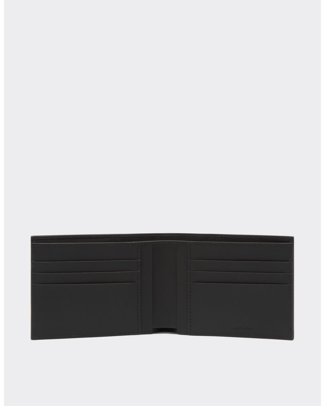 Ferrari White Horizontal Leather And Carbon Fiber Wallet