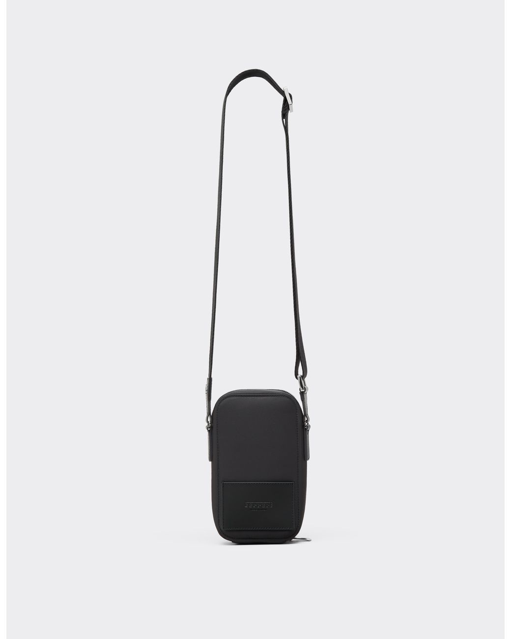 Ferrari White Q-Cycle Nylon Crossbody Bag for men