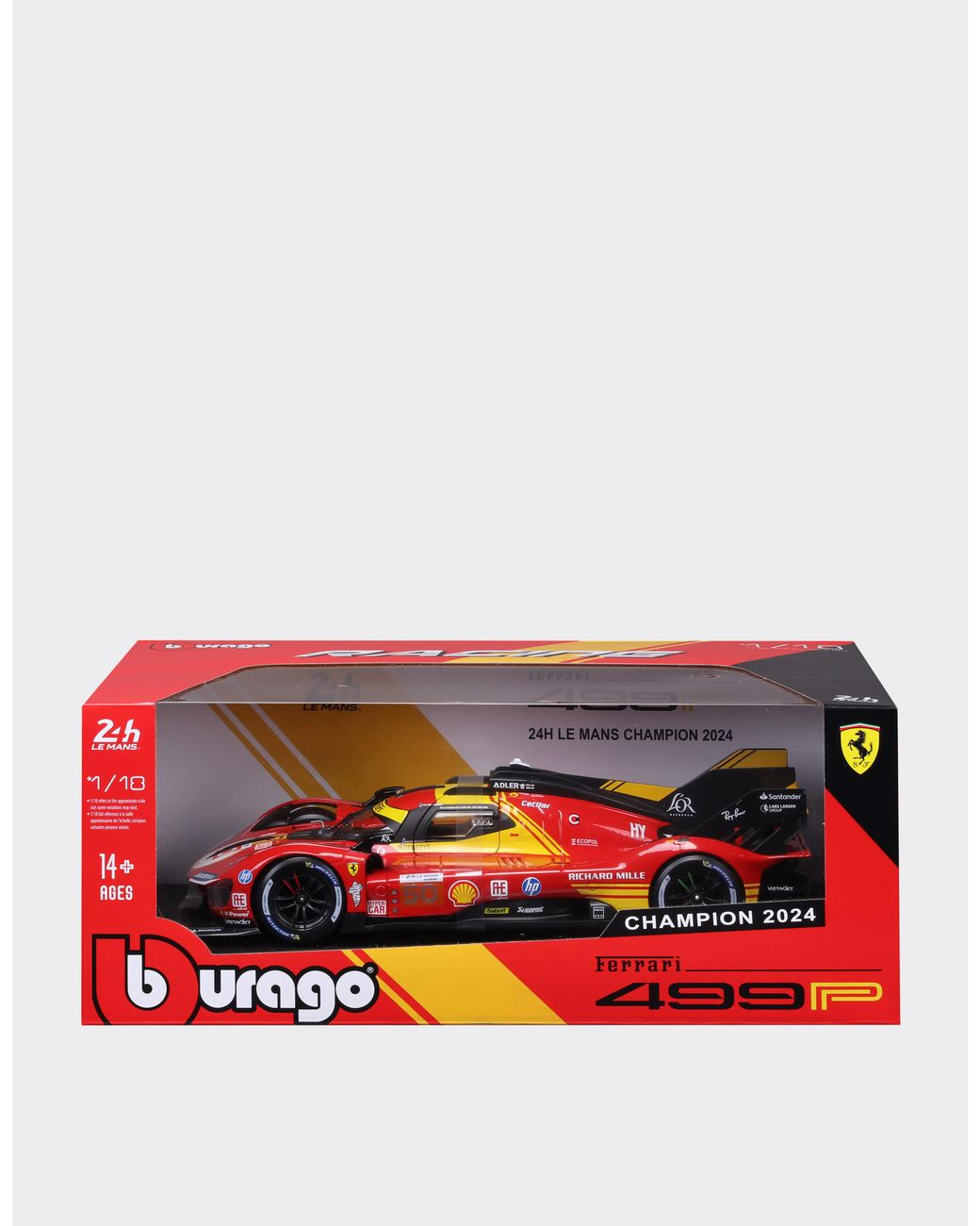 Ferrari Red 1:18 Scale Model Of The 499P Lmh #50