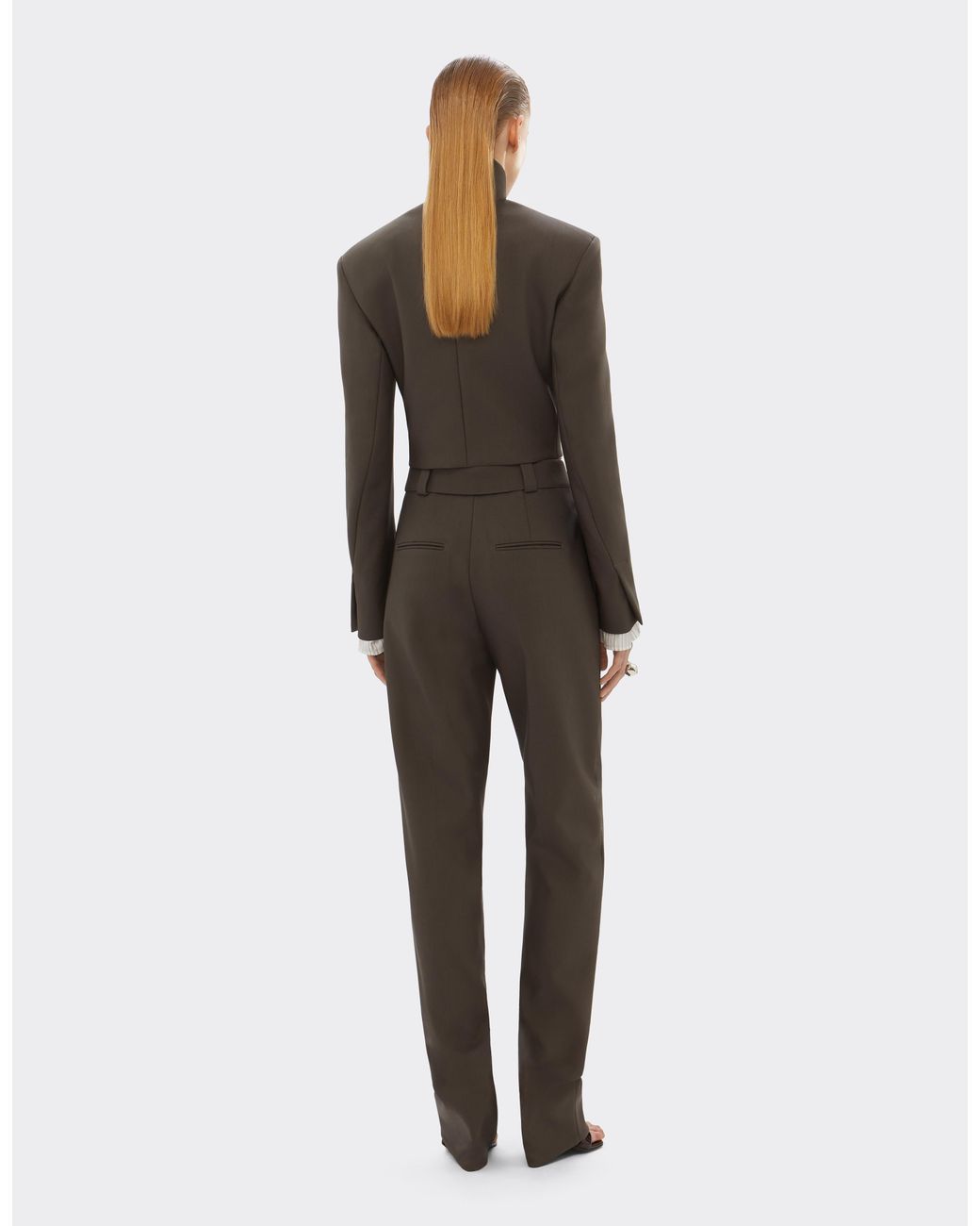Ferrari Brown Straight-Leg Trousers