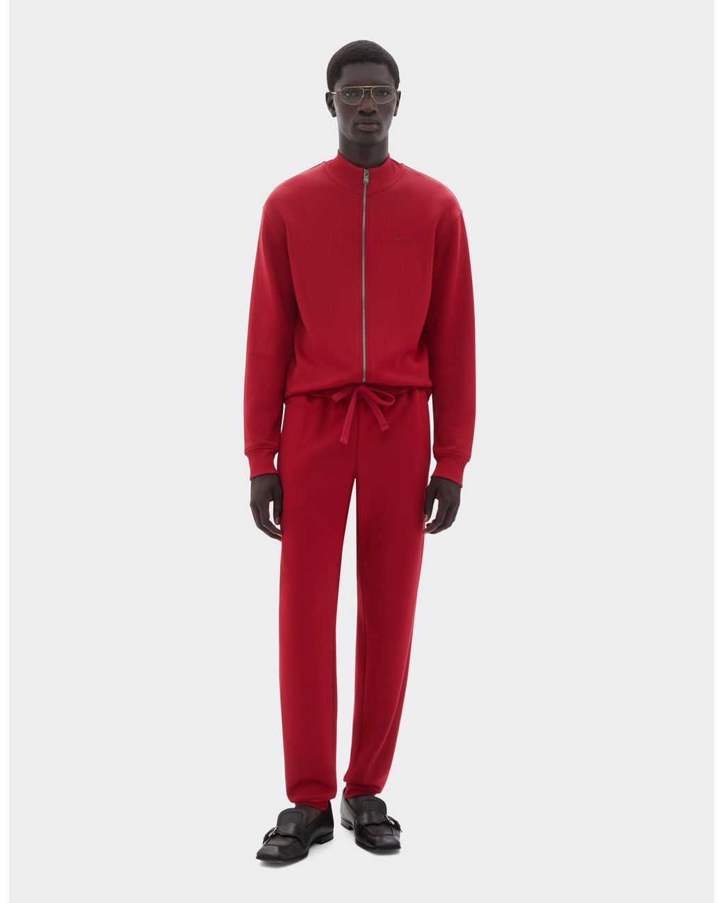 Ferrari Red Technical Jersey Sweatshirt for men