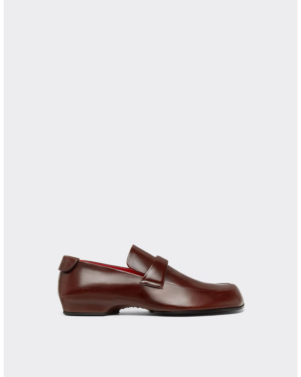Ferrari Brown Polished Leather Loafer for men