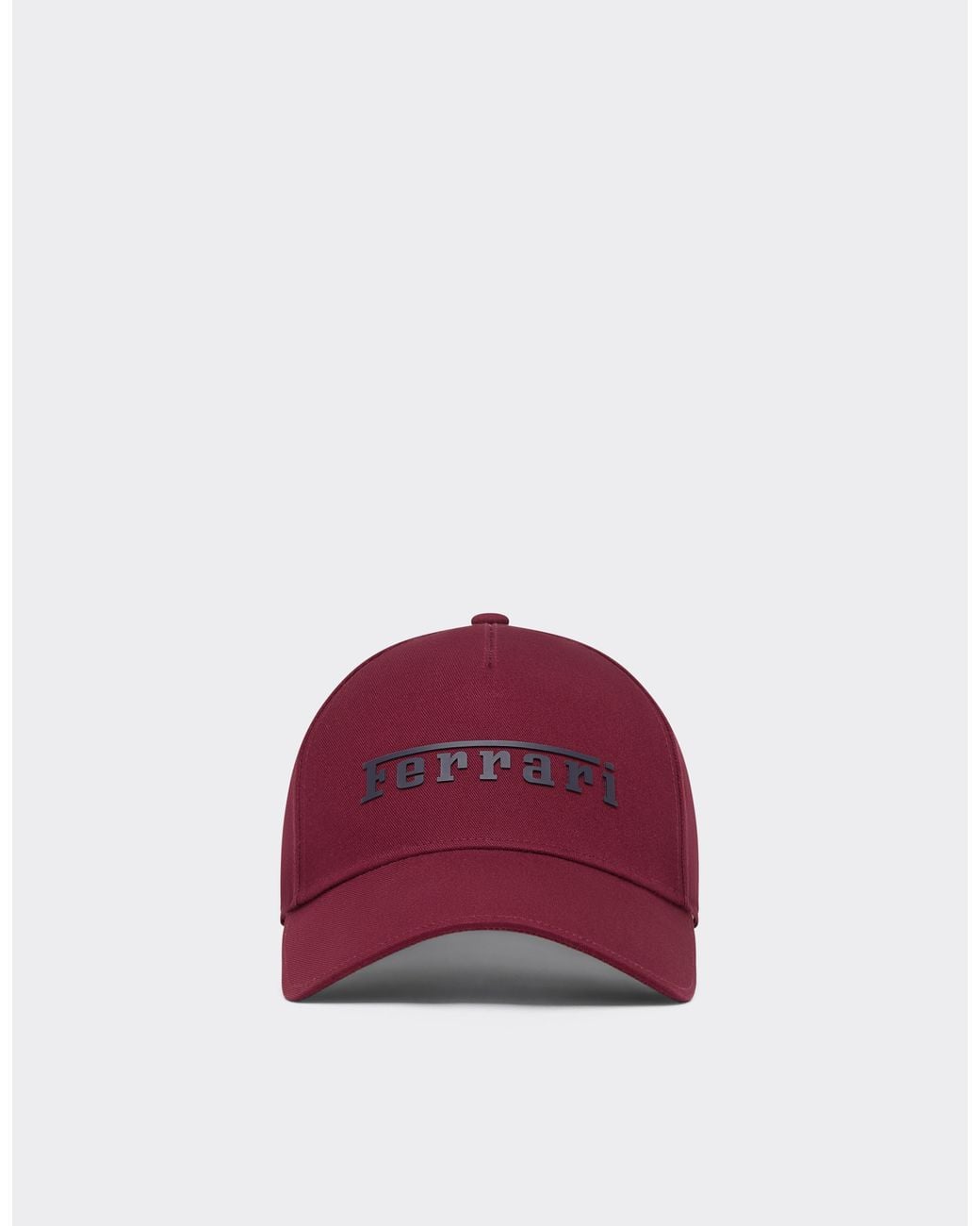 Ferrari Purple Cotton Twill Baseball Cap With Rubberised Logo